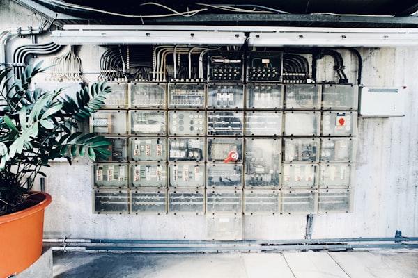 Residential electrical panel with circuit breakers